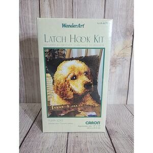 Caron WonderArt Puppy Love Latch Hook Kit 12" x 12" New Sealed Box #4670